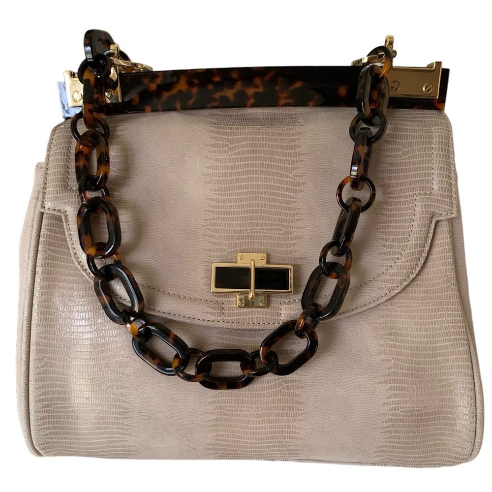 Tory Burch handbag with tortoise shell strap